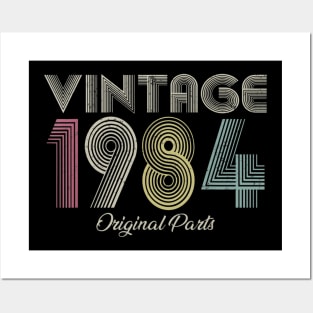 Vintage 1984 Original Parts Men Women Birthday Posters and Art